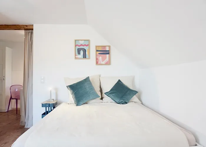 Stylisches Fuer 2 Personen In Historischem Fachwerkhaus 4 Etage Mit Blick Auf Stadt & Festung